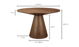 Otago 47In Round Dining Table Walnut