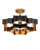 Grand Lotus Small Black Chandelier