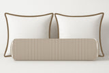 Ticking Stripe Velvet Bolster Pillow Cover