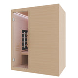 Full Spectrum 3-Person Infrared Indoor Sauna with Full Range Near, Mid, and Far Infrared Panels and WiFi Control