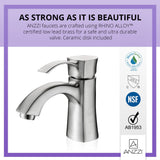 ANZZI Alto Elegant Mid-Arc Faucet (2.09" H), Single Hole, WaterSense & ADA Certified, Rhino Alloy Solid Brass, Various Finishes