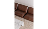 Zeppelin Leather Corner Chair Toasted Hickory