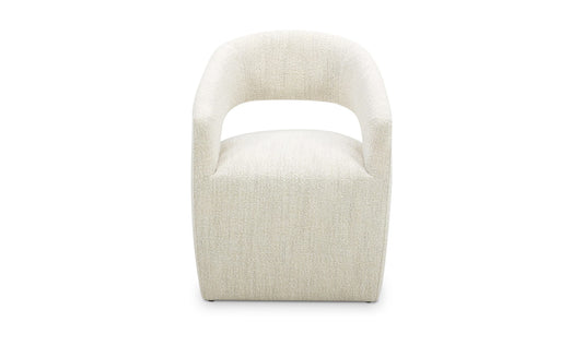 Barrow Rolling Dining Chair White Mist