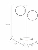 Mustard Modern Table Lamp with glass details for bedside or console tables