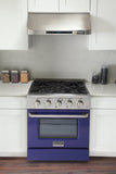 Kucht 30" Propane Range, Stainless Steel, Blue Oven Door, KNG301/LP-B