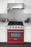 Kucht 30" Propane Range, Stainless Steel, Red Oven Door, KNG301/LP-R