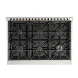 Kucht 36" Propane Range in Stainless Steel, White Door, KNG361/LP-W