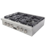 Kucht 36" Stainless Propane Cooktop-KFX369T/LP-S