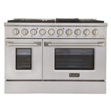 Kucht 48" Propane Range in Stainless Steel, Silver Doors, KNG481/LP-S