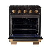 Kucht Gemstone Professional 30 in. 4.2 cu. ft. Natural Gas Range with Sealed Burners and Convection Oven in Titanium Stainless Steel KEG303