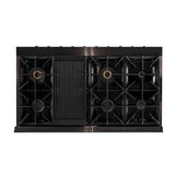 Kucht Gemstone Professional 48 in. 6.7 cu. ft. Propane Gas Range with Sealed Burners, Griddle/Grill and Two Ovens - One Convection - in Titanium Stainless Steel KEG483/LP