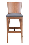 Ambrose Barstool (Set of 2) Walnut & Dark Gray