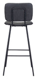 Boston Barstool (Set of 2) Vintage Black