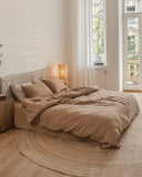 Latte linen sheet set (4 pcs)