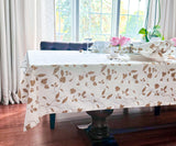 Copper Leaf Metallic Tablecloth