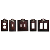 Leather Grain Single Outlet Cover Wall Plate, 4 MOQ
