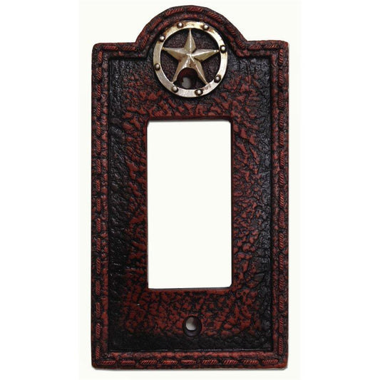 Leather Grain Single Rocker Wall Switch Plate, 4 MOQ