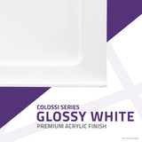 ANZZI Colossi 60" x 36" Single Threshold Shower Pan, Durable Marine Grade Acrylic, cUPC Certified, Alcove Installation, White Finish