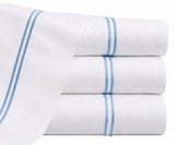 Cotton Flat Sheet - Line Embroidery