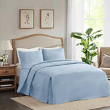 400TC Cotton Sateen Solid Tailored Quilted Bedspread Set