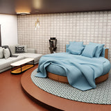 400TC Sateen Solid Cotton Round Sheet Set