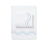 Double Wavy Embroidered Cotton Sheet Set