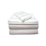 400TC Sateen Solid Cotton Dot Embroidered Sheet Set