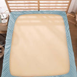 400TC Luxurious Single Embroidery Sateen Solid Cotton Fitted Sheet