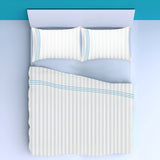 400TC Triple Embroidery Sateen Stripe Cotton Sheet Set