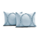 400TC Cotton Sateen Solid Textured Ruffle Bedspread Set