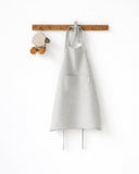 Linen apron for kids in Light gray