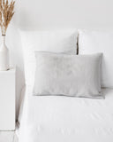 Light gray linen pillowcase
