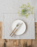 Light gray linen placemat set of 2