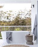 Light gray waffle towel set (3 pcs)