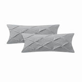 400TC Cotton Sateen Solid Pintuck Body Pillowcases (Set Of 2)