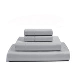 400TC Luxurious Single Embroidery Cotton Sateen Solid Bedding Bundle