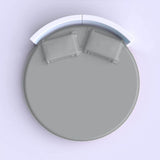 400TC Sateen Solid Cotton Round Fitted Sheet