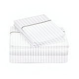 400TC Single Embroidery Sateen Stripe Cotton Sheet Set