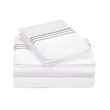 500TC Cotton Triple Embroidery Sateen Solid Sheet Set