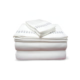 400TC Sateen Solid Cotton Dot Embroidered Sheet Set