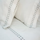 400TC Sateen Solid Cotton Dot Embroidered Sheet Set