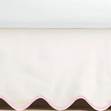 Scallop Embroidery Cotton Crib Skirt