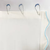 Scallop Embroidery Shower Cotton Curtain