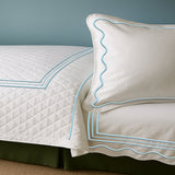 Classic Border Diamond Knitted Cotton Coverlet