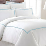 500TC Cotton Double Embroidery Sateen Solid Duvet Cover Set