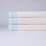 Smart Border 400TC Cotton Embroidery Sateen Solid Sheet Set