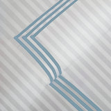 400TC Cotton Sateen Triple Edge Embroidery Stripe Duvet Cover Set