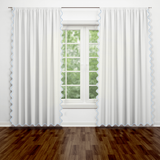 Scallop Polyester Curtain (Set of 2)