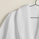 Shawl Collar Cotton Bath Robe with Border Embroidery
