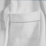 Shawl Collar Cotton Bath Robe with Border Embroidery